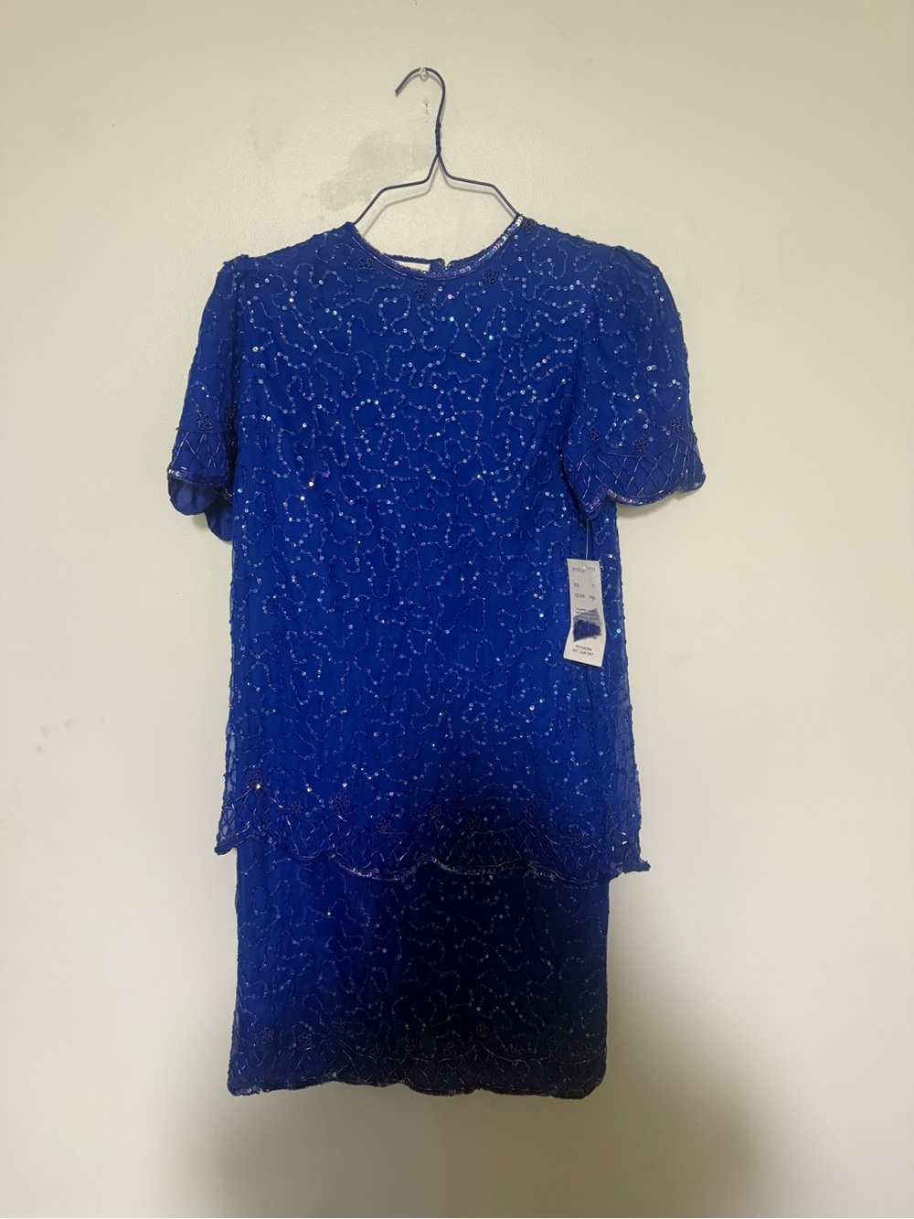 Beaded Royal Blue Dress